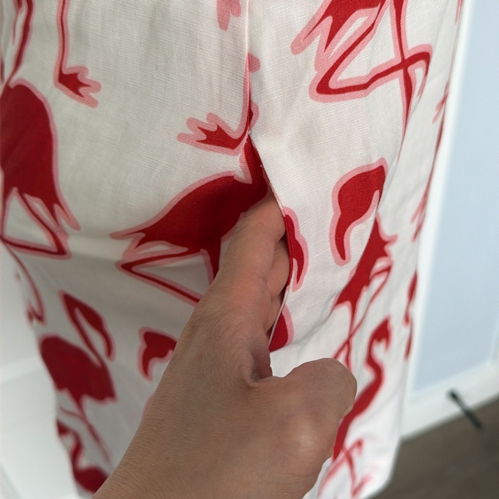 NWT (Anthro) Maeve Sleeveless Linen Blend Printed Shift Mini Dress in Sz XXS - Picture 7 of 15